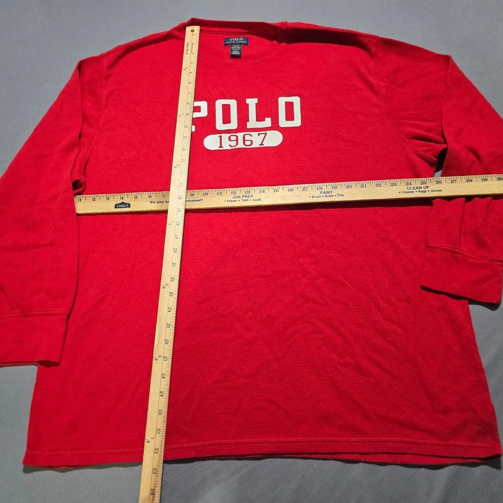 Polo Ralph Lauren Waffle Thermal Men 4X Red Long Sleeve 1967 Graphic Top